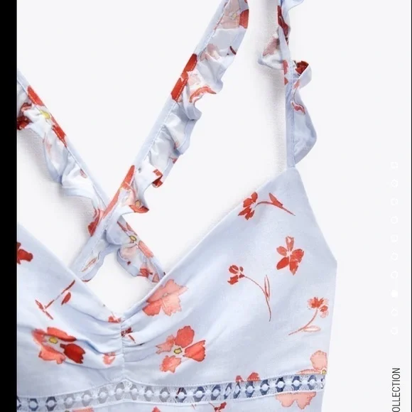 Zara Printed Linen Blend Dress - Picture 7 of 15